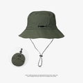 Waterproof packable bucket hat in dark green with adjustable drawstring for outdoors - Army Green