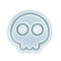 Molde de silicona con forma de calavera de dibujos animados azul claro para resina y jabón - Molde de arena movediza de calavera