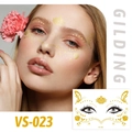 Gilding temporary face tattoo VS-023 with gold butterfly and floral vine designs - VS023 (Gold Butterfly Crown)