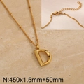 Elegant gold-tone capital letter D pendant necklace on a warm stone background - Gold Letter D (KN287025-Z)