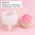 Peach silicone mold for DIY fruit candles and soaps with realistic gradient finish - H88 Peach Style 1