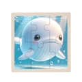 Children wooden jigsaw puzzle with cute white whale cartoon for early education - Beluga Whale