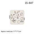 White silicone sea shell mold with starfish and scallop shapes for cake decorating - #3--Grey Shell Starfish(15-647)