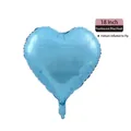 Heart-shaped 18-inch pearl blue foil balloon with metallic finish for parties - 18-inch Heart Pearl Blue