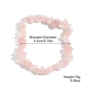 Bohemian rose quartz gravel stretch bracelet with natural irregular pink stones - Pink Quartz Elastic