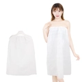 Accappatoio spa monouso in tessuto non tessuto bianco con fascia elastica per salone - Stile a Fascia / Bianco