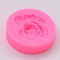Rosa runde Silikonform mit Rosenblüten für DIY Fondant Torten und Seifenherstellung - 3D Rosenblüten Stil (3)