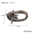 Casse-tête en métal serpent bronze rétro niveau de difficulté cinq étoiles pour enfants - Évasion de Serpent