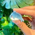 Blue and white dolphin hair claw clip made of resin for ocean style hairstyles - Light Blue Dolphin