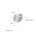 Macro detail of a 12x9mm irregular silver baroque metal bead for jewelry making - VZ453 Platinum