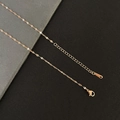 Collar de cadena en O de titanio en oro rosa de 18k con cierre de langosta y extensión - Cadena de labios oro rosa