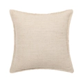 Federa per cuscino quadrata beige in lino moderno e minimalista con trama naturale - Finto Lino Tinta Unita Con Bordo Pressato / 45*45cm [Solo fodera]