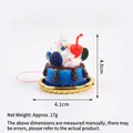 Realistic blueberry mousse dessert model with pink lanyard and cream decoration - Brown Cream + Red Cherry