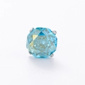 Octagon cut blue zircon stud earring with silver titanium steel four-prong setting - Mint Ice Tea (A100-13#)