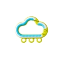 Cloud-shaped green spring ring key buckle with three holes and alloy connector detail - Apple Green