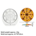 Stampo in silicone a bussola meccanica per decorazioni di torte e cioccolato - Modello 4 / Grigio