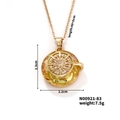 Golden sunburst necklace with yellow crystal and sparkling zircon in a luxury style - Yellow Starburst Sun Compass (N00921-83)