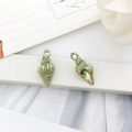 Zinc alloy conch charms in antique bronze finish with green patina for DIY jewelry - Sea Conch (Small)