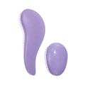 Set of two purple detangling hair brushes in large and small sizes for smooth styling - 2-Piece Detangling Set / Purple