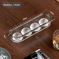 Transparent 4-hole round ice ball maker mold for 5cm spherical ice cubes, medium size - Medium (4-Grid)