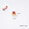 Miniature simulation Shumai food model made of soft PVC with 1.4cm height dimensions - 1.3cm Shumai