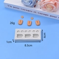 DIY Silikonform für Tiergesichter für Fondant und Schokolade mit Größenangaben - Weißer Mini-Wurstfinger-Stil (2)