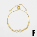 Handmade infinity symbol bracelet in 18k gold plating with sparkling cubic zirconia - Gold Infinity Symbol Pendant