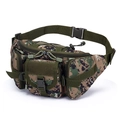 Waterproof tactical waist bag featuring forest digital camouflage and adjustable nylon strap - One Size / Jungle Digital Camouflage