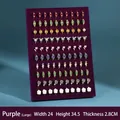Large purple velvet frame ring display stand organizer with 10 rows for jewelry storage - 100 Slots (Large) / Purple