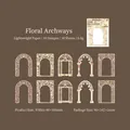 Floral arch hollow decorative paper set for scrapbooking with 10 vintage floral designs - Floral Arch