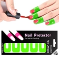 Adesivi protettivi per unghie a forma di U in verde, nastro peel-off per manicure 10 pezzi - Verde