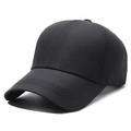 Classic black quick-dry baseball cap with breathable mesh and six-panel structure - Adjustable / Black