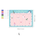 Weekly planner acrylic board with cartoon designs, 6 markers and 42x29cm size dimensions - TYU090 Large Cactus (With 6 Pens)