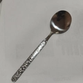 Cucchiaio in acciaio inox argento con manico lungo a trama effetto pietra - Cucchiaio d'Argento - 38g