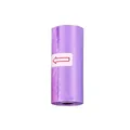 Biodegradable dog waste bags in purple roll with red arrow opening sticker - Solid Color Standard Style / Purple