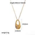 Collana con ciondolo a goccia placcata in oro 18k e dettaglio di diamante incastonato - Collana con Ciondolo a Goccia Stella a Otto Punte (TN60663) / Oro