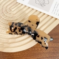 Pince à cheveux nœud en acétate écaille de tortue tons marron et beige sur bois poli - Écaille de Tortue Beige 11CM