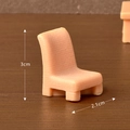 Miniatura sofá de resina beige para decoración de paisajes, tamaño 3cm x 2,1cm - No.2 Taburete