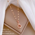 Detail view of rose gold crown pendant with sparkling crystals and size specifications - Rose Gold Crown Full Diamond Style (B216)