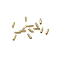 14K vergoldete zylindrische Endkappen und Verschlüsse für DIY Schmuckherstellung - 2x7mm (4 Stk/Packung) / Gold