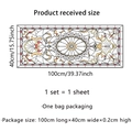 Static colorful floral window film infographic with 100x40cm size specifications - 40*100CM
