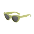 Lunettes de soleil œil de chat vintage avec monture vert avocat et verres gris - Monture Verte Verres Gris