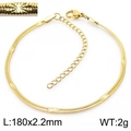 Flache Schlangenkette mit 18k Gold-Finish, 2,2 mm Breite und sicherem Karabinerverschluss - Gold Mittlere Schlangenkette 2,2 mm (KB166319-Z)