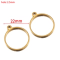 Base per ciondolo circolare dorata da 22mm con foro da 2,5mm per la creazione di gioielli - 22mm Tondo / Oro