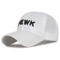 Berretto da baseball in mesh bianco con ricamo FEWK 3D per la protezione solare estiva - Regolabile / Bianco