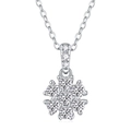 Elegant S925 sterling silver necklace with marquise moissanite flower cluster pendant - Flower Cluster Style (P13526) + GRA Certificate