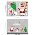 Christmas wall decal set with Santa, reindeer and snowman in 50x70cm layout - AMJ034 Christmas Snow Scene