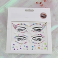 Feuille de strass colorés en forme de lune et étoile pour maquillage visage et corps - Style SD05