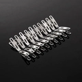 Set of 20 large stainless steel windproof laundry pegs for drying quilts and heavy clothes - Flat Mouth Clip (Pack of 20)