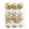 Set di palline di Natale trasparenti e dorate in una scatola da esposizione - 6cm / Oro
